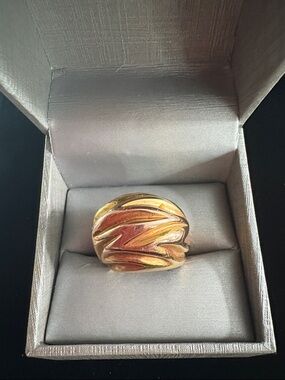 Gold-Tone Sculpted Dome Ring - Women Jewelry